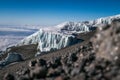 Glaciers on Mount Kilimanjaro, Tanzania Royalty Free Stock Photo