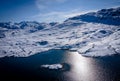 The glaciers in the Swiss Alps - snow covered mountains in Switzerland Royalty Free Stock Photo