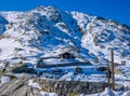 The glaciers in the Swiss Alps - snow covered mountains in Switzerland Royalty Free Stock Photo