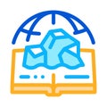 Glaciology science icon vector outline illustration Royalty Free Stock Photo