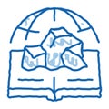 glaciology science doodle icon hand drawn illustration Royalty Free Stock Photo