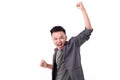 Glad winner man shouting Royalty Free Stock Photo