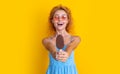 glad woman with icecream on background. photo of woman with icecream at summer.