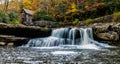 The Glade Creek Grist Mill Above Glade Falls Royalty Free Stock Photo