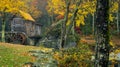 Glade Creek Grist Mill in fall