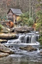 Glade Creek Gristmill in late Fall Royalty Free Stock Photo