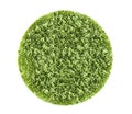 Glade of round shape from grass - 3D illustration Royalty Free Stock Photo