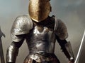 Gladiator in armor - AI generated artwork