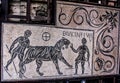 Gladiator Artifacts at the Colosseum in Rome, Italy