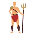 Gladiator battle warrior icon cartoon vector. Work flag Royalty Free Stock Photo