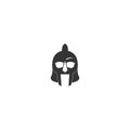 Gladiator head icon logo design concept vector illustration