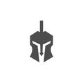 Gladiator head icon logo design concept vector illustration