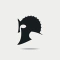 Gladiator Helmet icon. Greek or Roman, spartan armor. Vector. Royalty Free Stock Photo