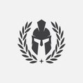 Gladiator helmet. Spartan helm icon 