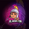 The gladiator mascot esport logo design