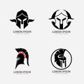 Gladiator mask , Spartan helmet logo template vector icon design Royalty Free Stock Photo