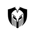 Gladiator mask , Spartan helmet logo template vector icon design