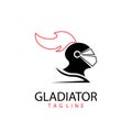 Gladiator mask , Spartan helmet logo template vector icon design Royalty Free Stock Photo