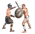 Gladiators fighting Royalty Free Stock Photo