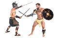 Gladiators fighting Royalty Free Stock Photo