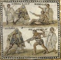 Gladiators fighting scene Royalty Free Stock Photo