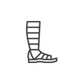 Gladiators footwear line icon