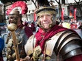 Gladiators in historical dress and armor