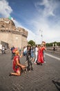Gladiators - Rome Castel Sant Angelo Royalty Free Stock Photo