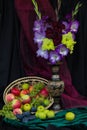 gladiolus and apples