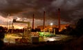 Powerhouse in Gladstone, Queensland, Australia at sunset