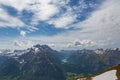 Glaernisch, vrenelisgaertli and kloentalersee, cloudy blue sky Royalty Free Stock Photo