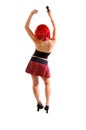 Glam Rock Girl Dancing Royalty Free Stock Photo