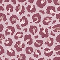 Glam seamless pattern. Skin leopard, jaguar, cheetah or panther. Rose gold effect foil for design. Pink beauty prints. Repeated gl