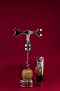 Glamor corkscrew and funnel for opening wine bottles