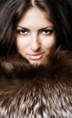 Glamor woman in furs Royalty Free Stock Photo