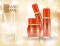 Glamorous face Beauty Care Products Packages on the sparkling e