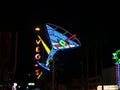 Glamorous feel of Las Vegas symbolized in this neon landmark of blue cocktail glass