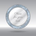 Glamorous Frame With Sparkling Scattered Diamonds. Royalty Free Stock Photo