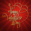 Glamorous Gold - Happy Valentines Day