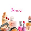 Glamorous make up watercolor cosmetics