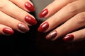 glamorous manicure nails Royalty Free Stock Photo