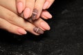 glamorous manicure nails Royalty Free Stock Photo