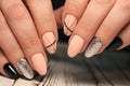 glamorous manicure nails Royalty Free Stock Photo
