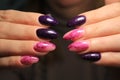 glamorous manicure nails Royalty Free Stock Photo