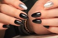 glamorous manicure nails Royalty Free Stock Photo