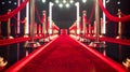 Glamorous Red Carpet Event at Night. Generative ai Royalty Free Stock Photo