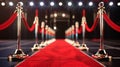 Glamorous Red Carpet Event at Night. Generative ai Royalty Free Stock Photo