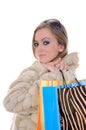 Glamorous shopping woman Royalty Free Stock Photo