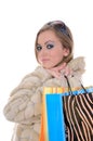 Glamorous shopping woman