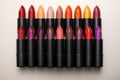Glamour and color: the lipstick palette